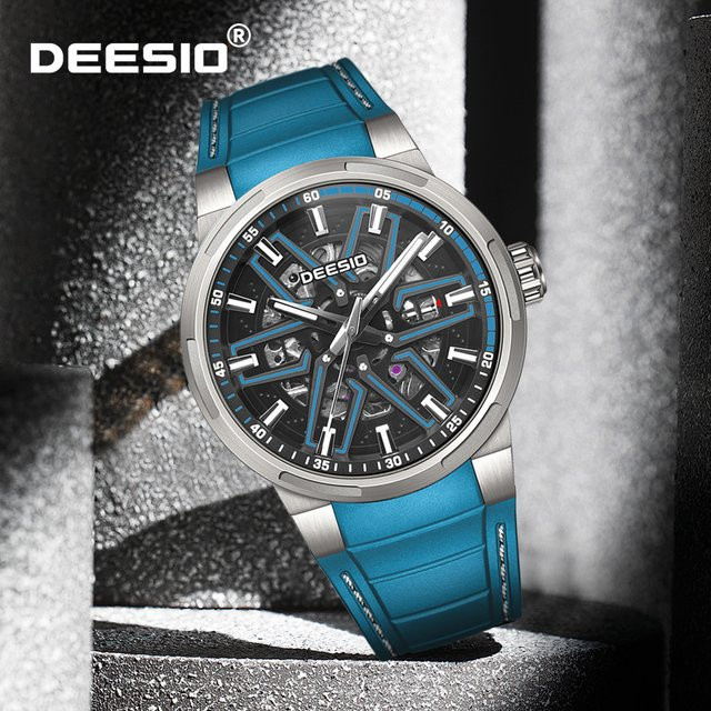 Deesio Armbanduhr, Automatik, Edelstahl, Silikon, Herren - Bild 1