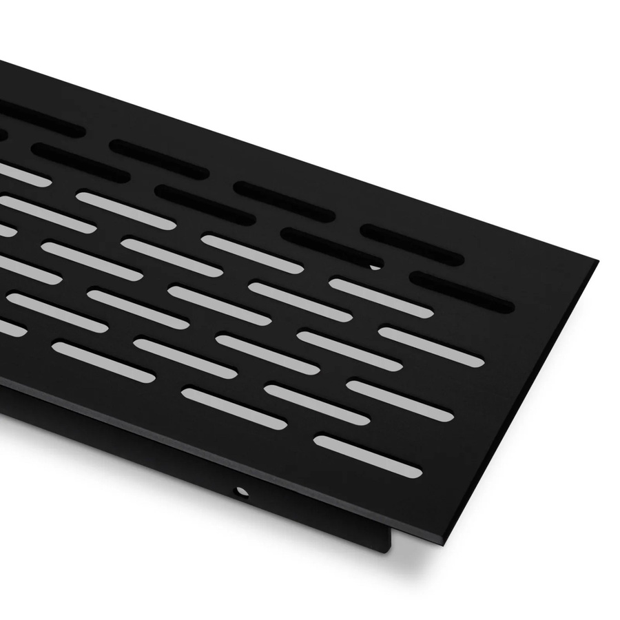SO-TECH Lüftungsgitter aus Aluminium mit ovaler Lochung in Schwarz matt eloxiert, 250 mm - Bild 2
