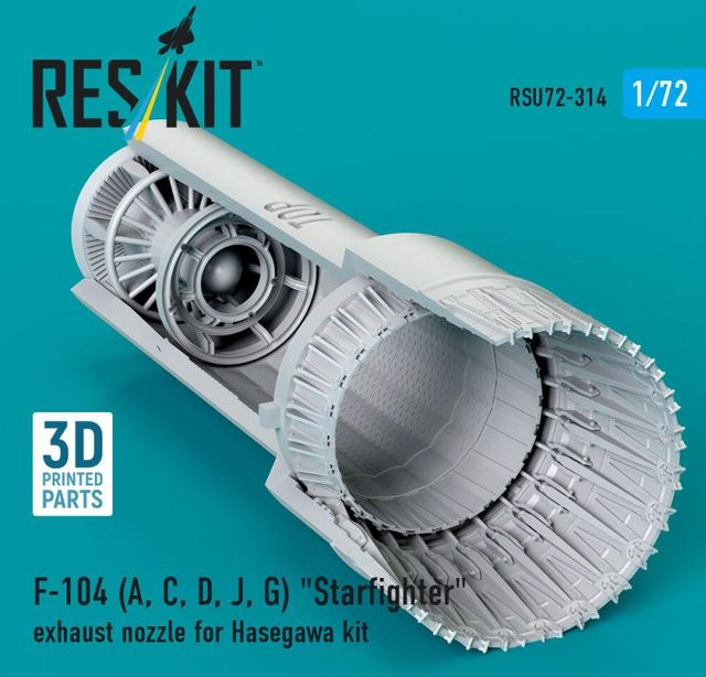 Hasegawa F-104 Starfighter Exhaust nozzle, 3D Printed - Bild 1