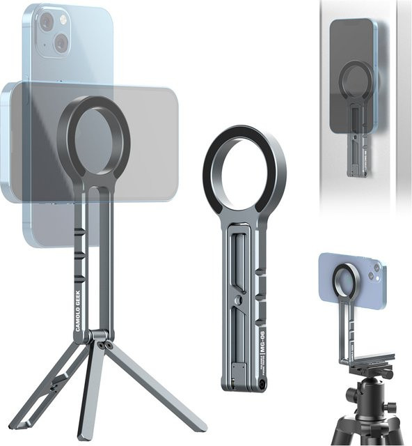 CAMOLO Doppelseitiger magnetischer Telefonstativ mit MagSafe-Halterung für iPhone und Android, ideal für Vlog und Live-Streaming - Bild 1