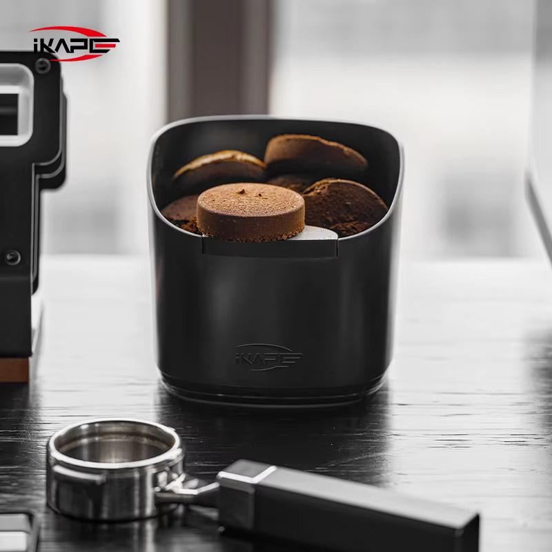 IKAPE V2 Espresso-Klopfbox für Kaffeesatz in Schwarz – Barista-Werkzeug zur Kaffeepuck-Entsorgung - Bild 6