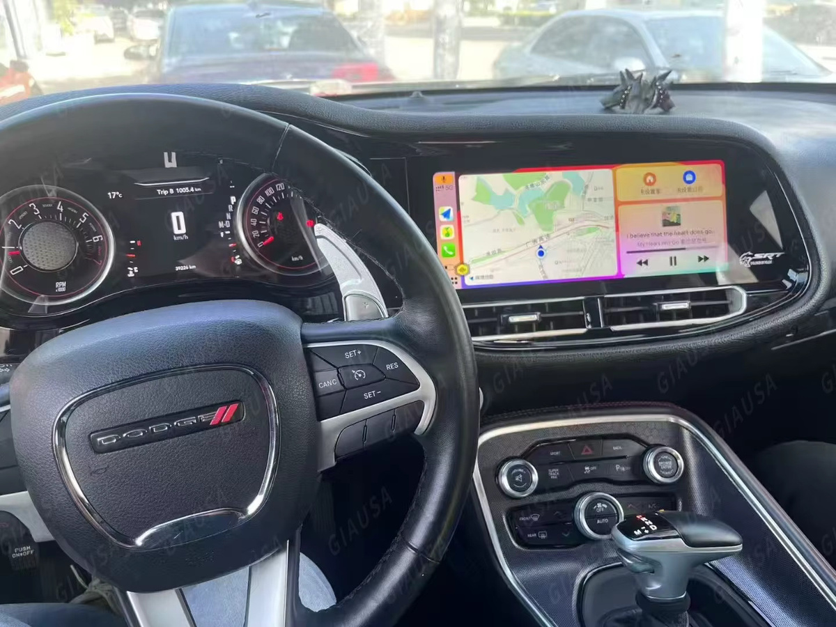 YANFU Android 13 Autoradio mit CarPlay und GPS Navigation für Dodge Challenger Charger SRT Hellcat 2010-2024, Multimedia Stereo Head Unit, Schwarz - Bild 2