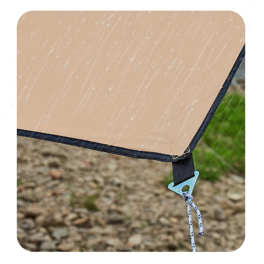 Wasserdichte Outdoor-Gartenüberdachung in Schmetterlingsform aus Oxford-Stoff mit UV-Schutz in Beige - Bild 5