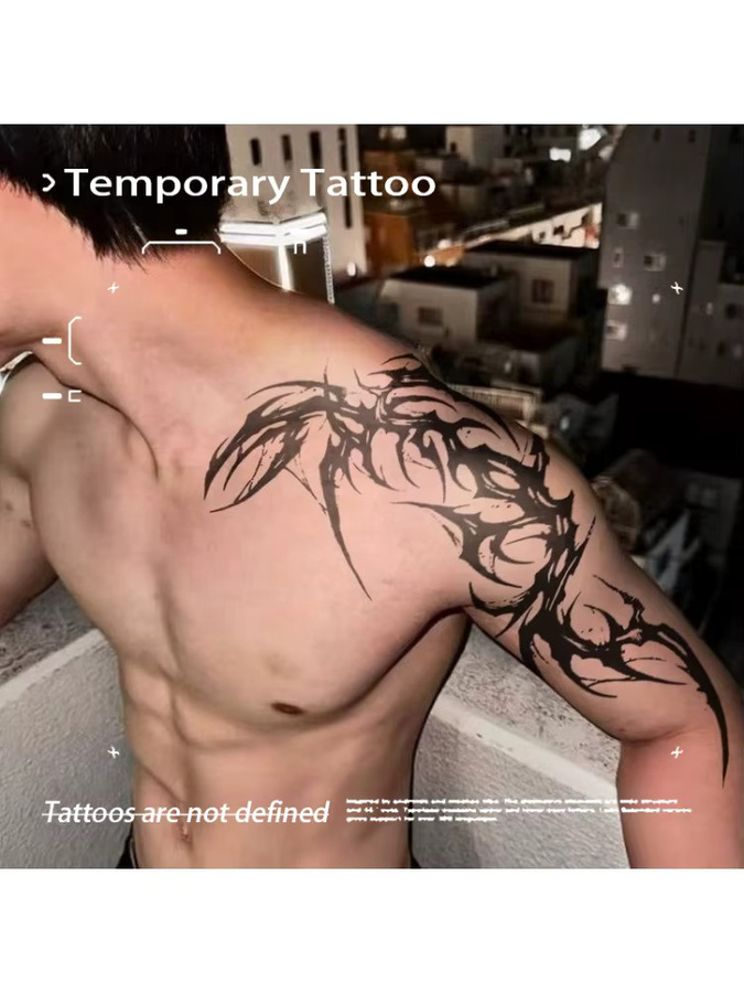 Dark Thorn Scythe Temporäre Tattoos, Unisex, Wasserdicht - Bild 4
