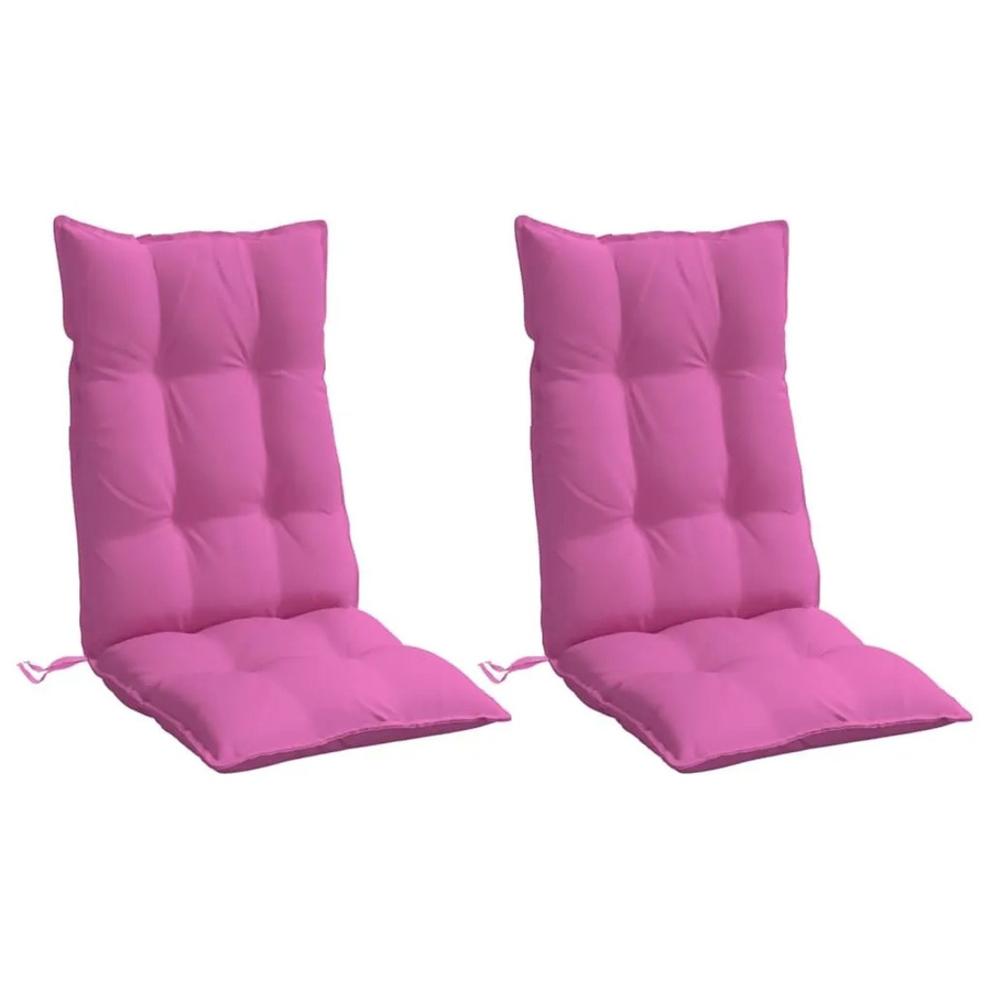vidaXL Hochlehner-Auflagen 2er-Set Rosa aus wasserabweisendem Oxford-Gewebe, B/H: 120 x 50 cm - Bild 2
