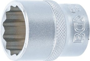 BGS Steckschlüssel-Einsatz Zwölfkant 10643, Antrieb 1/2 Zoll, Schlüsselweite 23 mm, Farbe Silber - Bild 1