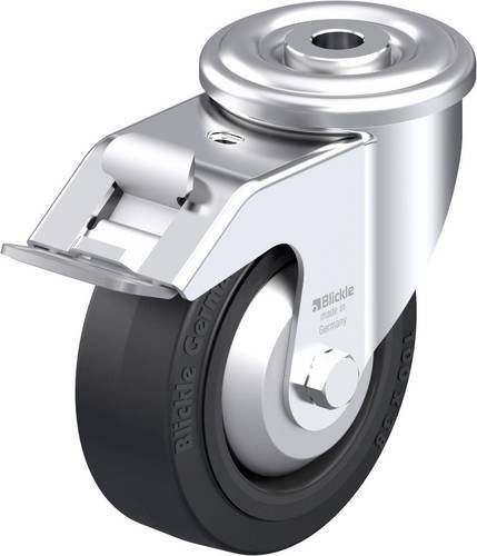 Blickle LER-POEV 100G-FI-FA Stahlblech-Lenkrolle in Silber, Rad-Durchmesser: 100 mm, Tragfähigkeit: 150 kg - Bild 1