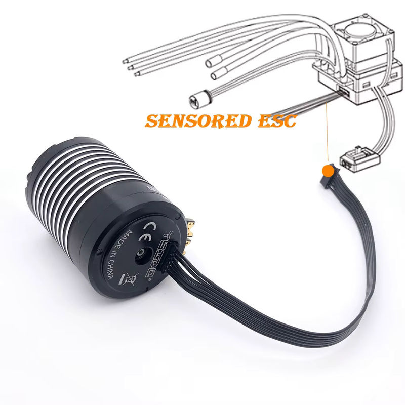 YSIDO Cheetah Sensored Bürstenloser Motor mit Hobbywing 10BL120 ESC für RC Drift Auto - Bild 5