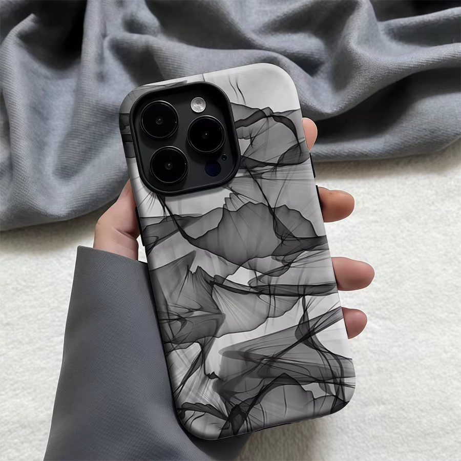 Potdemiel Black Silk Wave Handyhülle für iPhone 17 16 15 14 13 Pro Max Plus in Schwarz - Bild 4
