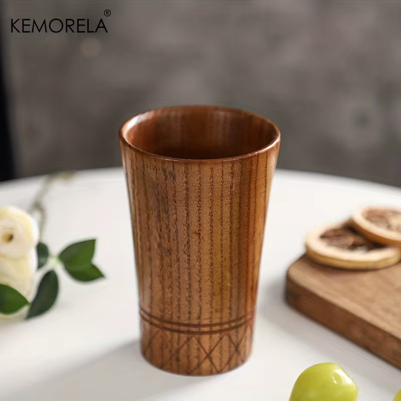 Handgefertigte Teetasse aus natürlichem Holz im japanischen Stil von KEMORELA, Braun - Bild 3