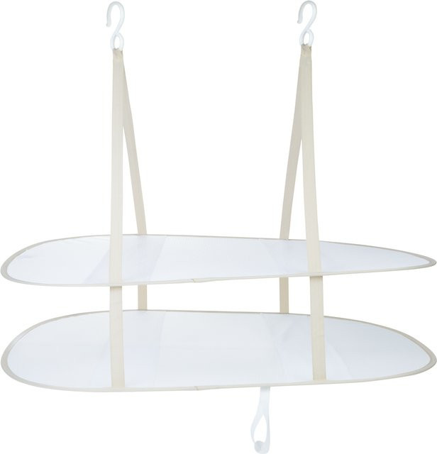 LIVARNO HOME Feinwäsche-Hängetrockner aus recyceltem Material, weiß, klappbar mit Haken, B/T/H: 78,0 x 61,0 x 65,0 cm - Bild 1