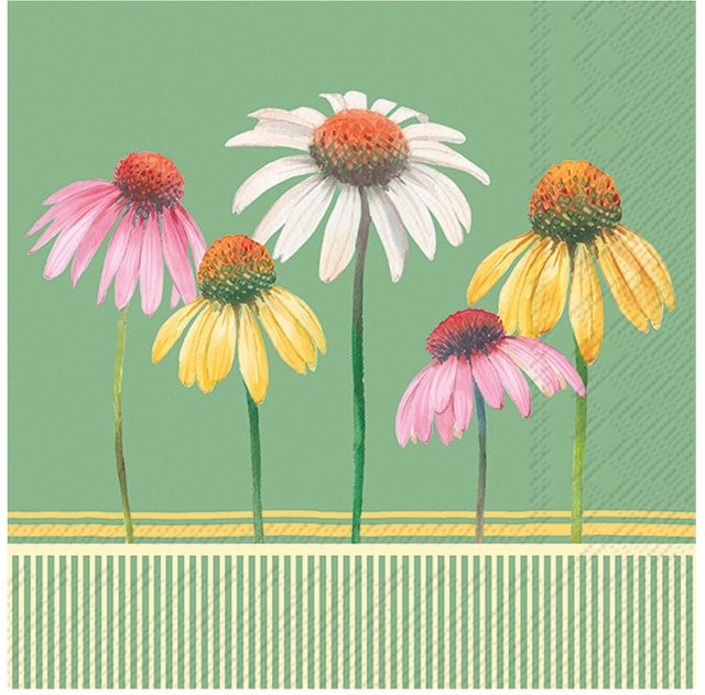 Serviette Pastel Flowers aus Papier mit Blumenmotiven in Multicolor - Bild 1