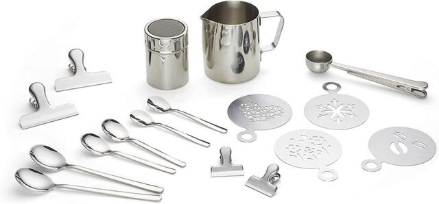 ECHTWERK Kaffeezubehör-Set 23-tlg in Silber mit 350 ml Füllmenge - Bild 1