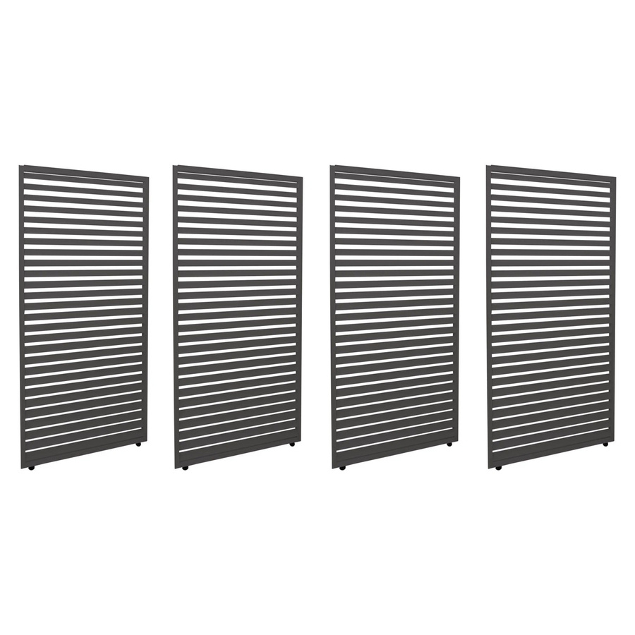 BERLINLODGE 4er-Set Aluminium Lamellenpaneele für Pergola in Anthrazit, H x B: 204 x 369 cm - Bild 2