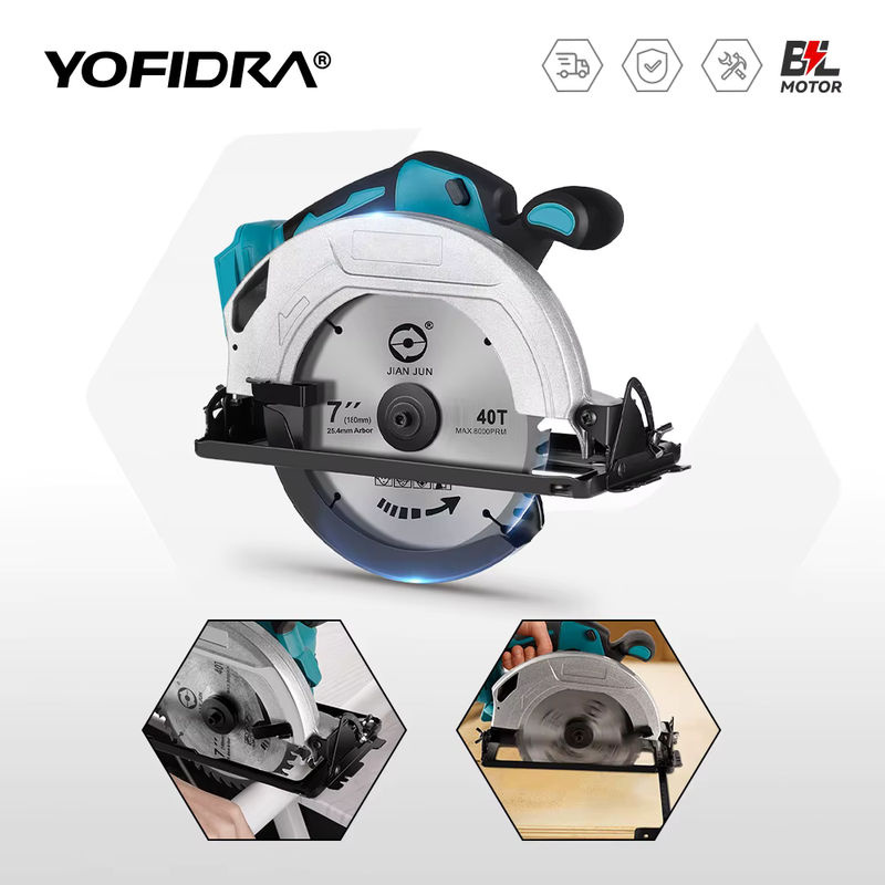 YOFIDRA Akku-Handkreissäge Multifunktions-Schneidemaschine mit 10800 RPM für Makita LXT Batterien, 5/7 Zoll - Bild 7