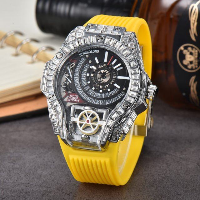 STARPERISH Armbanduhr, Quarz, Edelstahl, Kautschuk, Diamantbesetzt, Herren - Bild 1