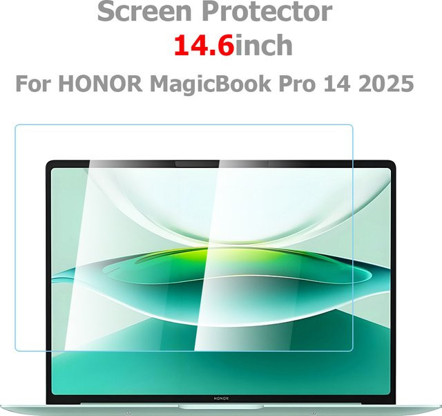 HONOR Displayschutzfolie aus gehärtetem Glas für MagicBook Pro 14 2025, 14,6 Zoll, transparent, 0,3 mm, 9H kratzfest - Bild 1