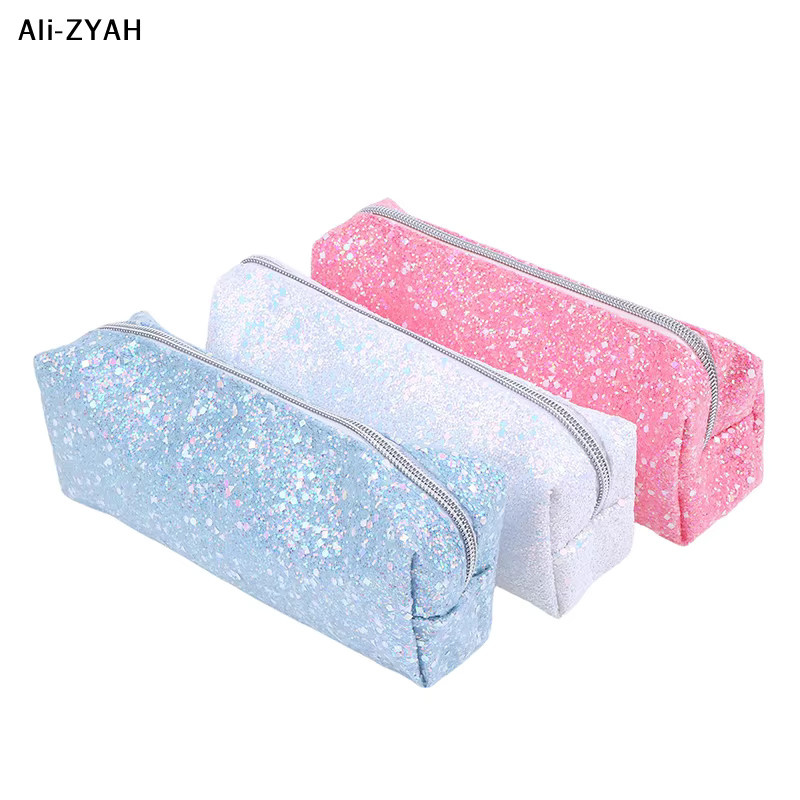 JETTING Kawaii Glitzer-Federmäppchen mit Pailletten als Stiftebox und Kosmetiktasche in Rot und Multicolour - Bild 2