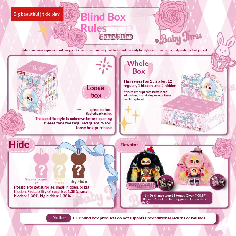 The Green Party Alice Rabbit Town Blindbox Plüschpuppe, ab 3 Jahre - Bild 1