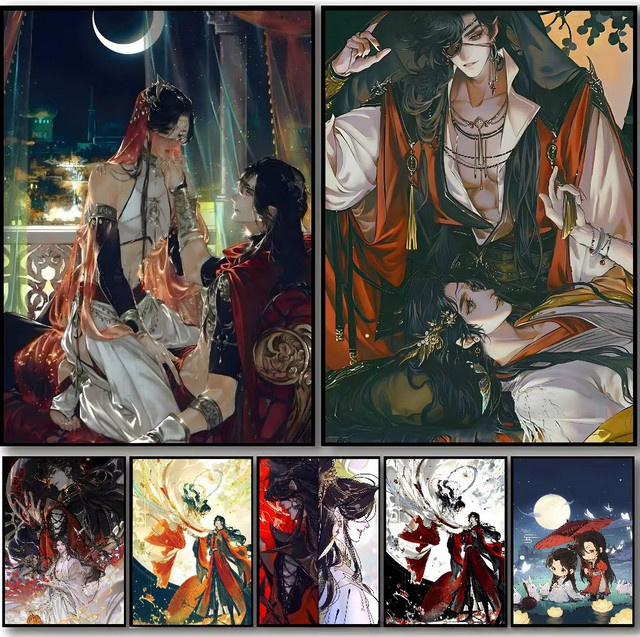 KAYOU Diamantmalerei Anime Heaven Official’s Blessing Diamantmosaik Illustration B/H: 30 x 20 cm, Multicolour - Bild 1