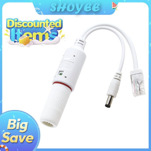 SHOYEE PoE-Splitter IP67 48V auf 12V Adapter für Outdoor-IP-Kamera CCTV-Sicherheitssystem in Weiß - Bild 1