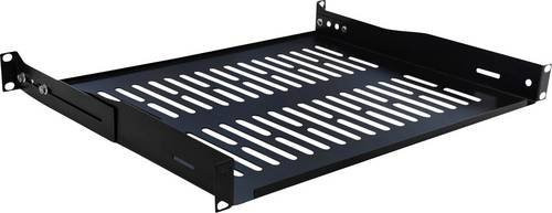 VALUE 19 Zoll Netzwerkschrank-Ablage 1 HE in Schwarz, geeignet für Schranktiefen ab 600 mm - Bild 1
