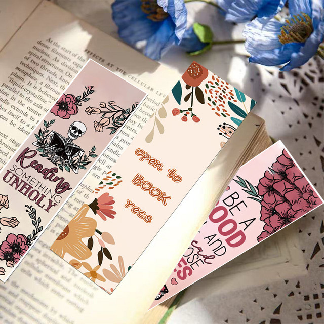 Kreative Lesezeichen und Buchmarker mit Papierkarten in Multicolour für Studenten und Notizbücher - Bild 1