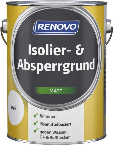 RENOVO Isolier- und Absperrgrund in Weiss, lösungsmittelbasiert und matt - Bild 1
