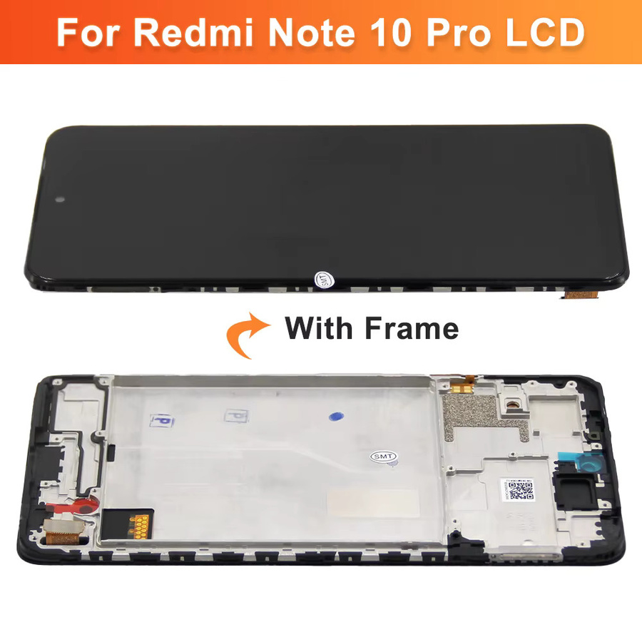 OLED/TFT LCD Display mit Touchscreen Digitizer Montage für Xiaomi Redmi Note 10 Pro 4G, Farbe: Schwarz, Modell M2101K6G M2101K6R - Bild 3