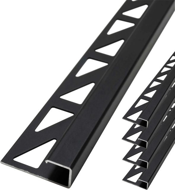 Dalsys Eckprofil Fliesenschiene aus Aluminium in Schwarz, Breite: 12,5 cm, Länge: 2,5 m - Bild 1