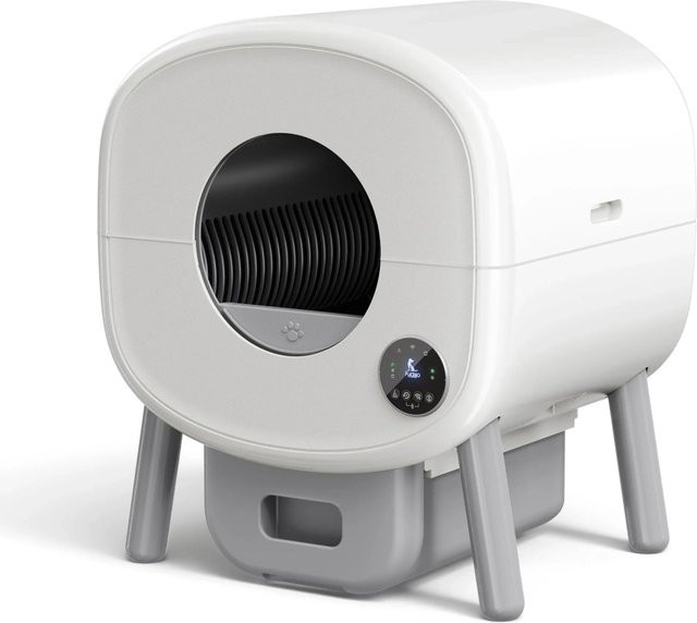 Fudajo Selbstreinigende Katzentoilette Automatisch in Weiß B/T/H: 66,5 x 55 x 50 cm - Bild 1