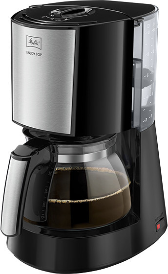 Melitta Enjoy Top 1017-13 Filterkaffeemaschine in Schwarz mit Glaskanne und Warmhaltefunktion - Bild 1
