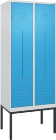 C+P Z-Spind Classic PLUS Gestell mit 4 Fächern und Zylinderschloss, B/T/H: 212 x 80 x 50 cm - Bild 1