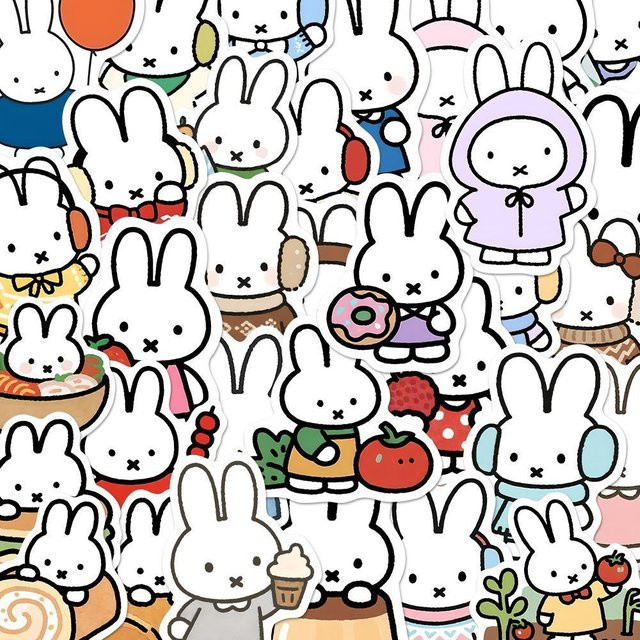 Miffy Aufkleber, 80-teiliges Set, multicolor - Bild 1