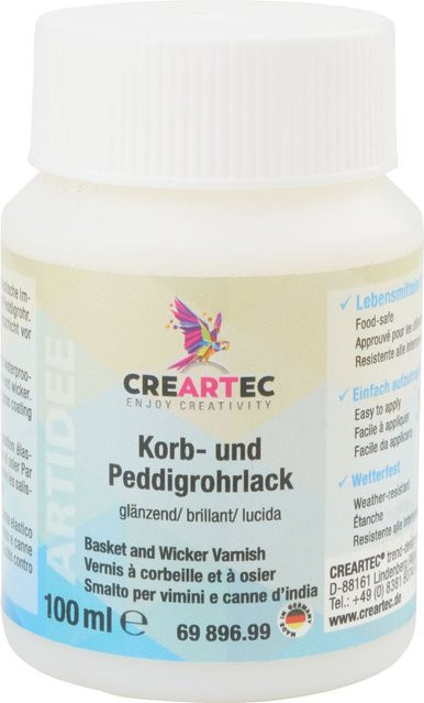 CREARTEC Korb- und Peddigrohrlack Transparent Glänzend 100 ml - Bild 1