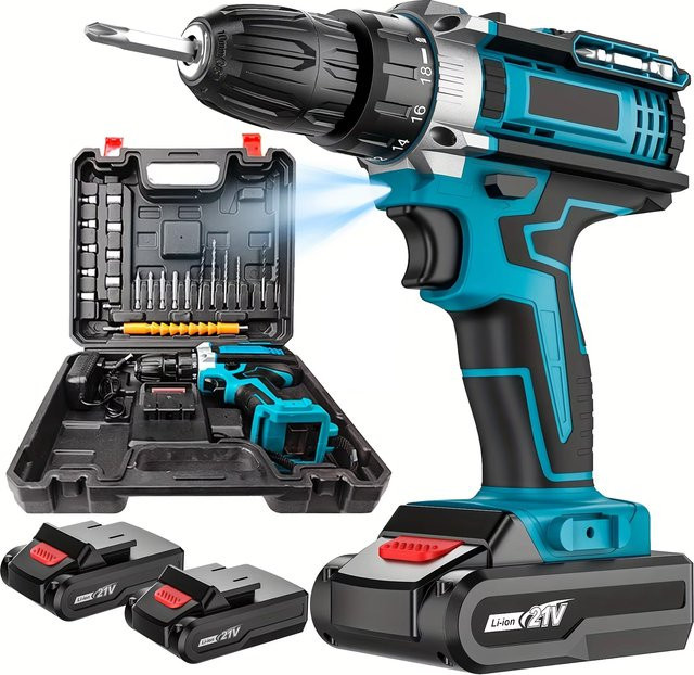 Makita Kabelloser Schlagbohrer und elektrischer Schraubendreher in Blau für 18 V LXT Akkus - Bild 1