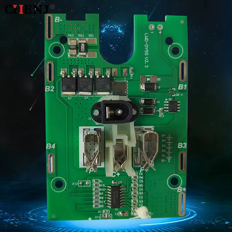 CHENJ 5S 21V Lithium-Batterie Schutzmodul mit PCB für Akkupacks und Akkuschrauber, Grün - Bild 2