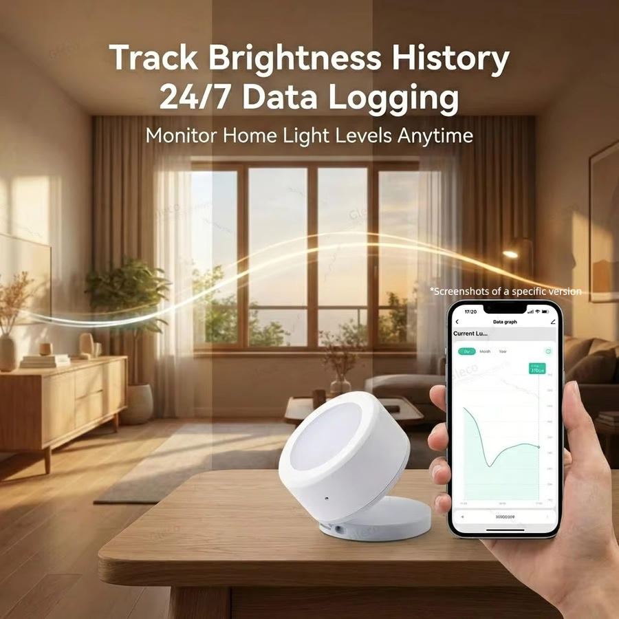 Tuya Zigbee Lichtsensor Luxmeter zur Helligkeitsmessung, kompatibel mit Smart Life und Tuya App, Farbe: Weiß - Bild 4