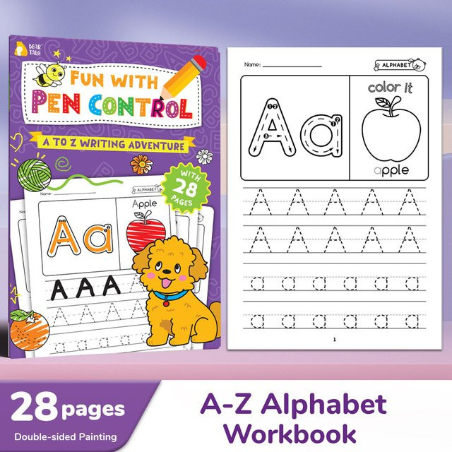 BOHY Alphabet Vorschule Arbeitsbuch für Kinder zum Schreiben und Zeichnen in Englisch, Mehrfarbig, A4 - Bild 1