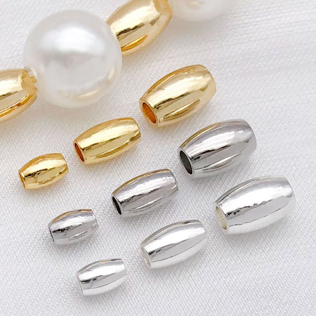 Perlen in Reisform, 18K vergoldetes Messing, Unisex - Bild 1