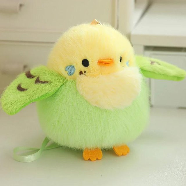Kawaii Vogel Plüschtiere, Papagei Spatz Plüschpuppe, Bunt, ab 14 Jahren - Bild 1