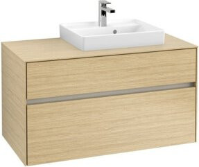 V&B Waschtischunterschrank Collaro mit LED-Waschtisch rechts, B/T/H: 100 x 54,8 x 50 cm - Bild 1