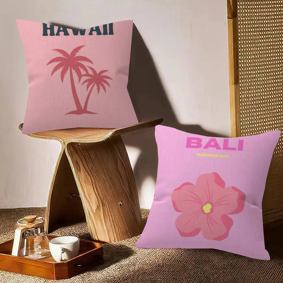 KAYOU Kissenbezug Boho Sommer Design in Pink, B/H: 45 x 45 cm - Bild 2