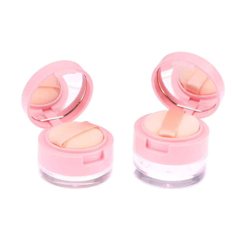 Leere Puder Dose mit Sieb und Spiegel, Kunststoff, Unisex - Bild 3