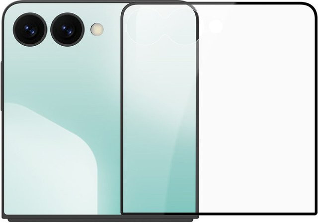 Nillkin CP+ Pro Außendisplay-Schutzfolie aus gehärtetem Glas für Samsung Galaxy Z Flip8 F776 und Z Flip7 F766, Schwarz - Bild 1