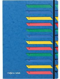 PAGNA Pultordner Deskorganizer Classic mit 12 Fächern für DIN A4 in Blau - Bild 1