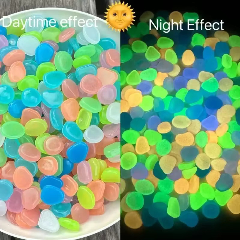 Leuchtende Kieselsteine für die Garten- und Innen-Außendekoration in Blau und Multicolour - Bild 6