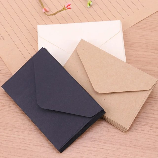40 Stück Mini-Papierumschläge mit Sichtfenster für Hochzeits- und Geschenkeinladungen, B: 22 cm, H: 11 cm - Bild 1