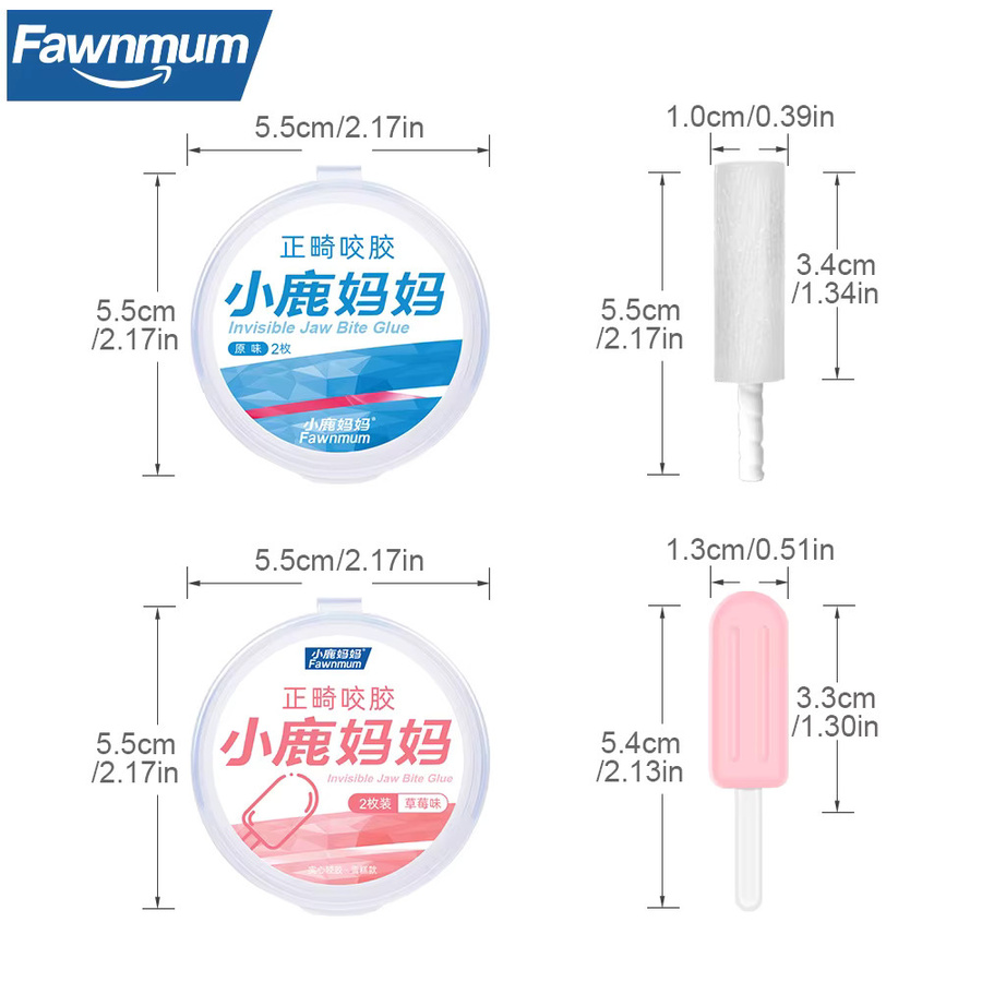 Fawn Mum Super Deer Dental Sticks, 12er-Pack, Orthodontische Beißspreizer aus Silikon - Bild 2