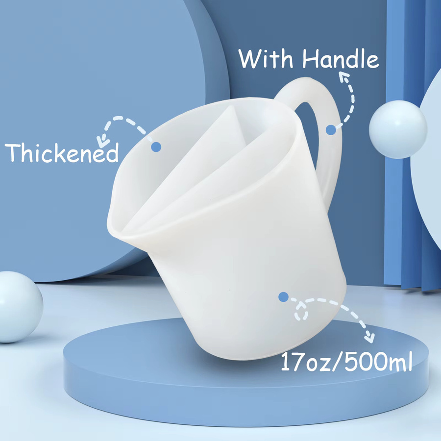 UDOCOOL Silikon Harz Rührbecher mit Griff, 500 ml Split Cup für DIY Schmuckherstellung und Kunsthandwerk - Bild 2